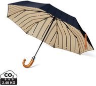 VINGA Bosler AWARE kierrätetty PET 21" sateenvarjo, tummansininen liikelahja logopainatuksella